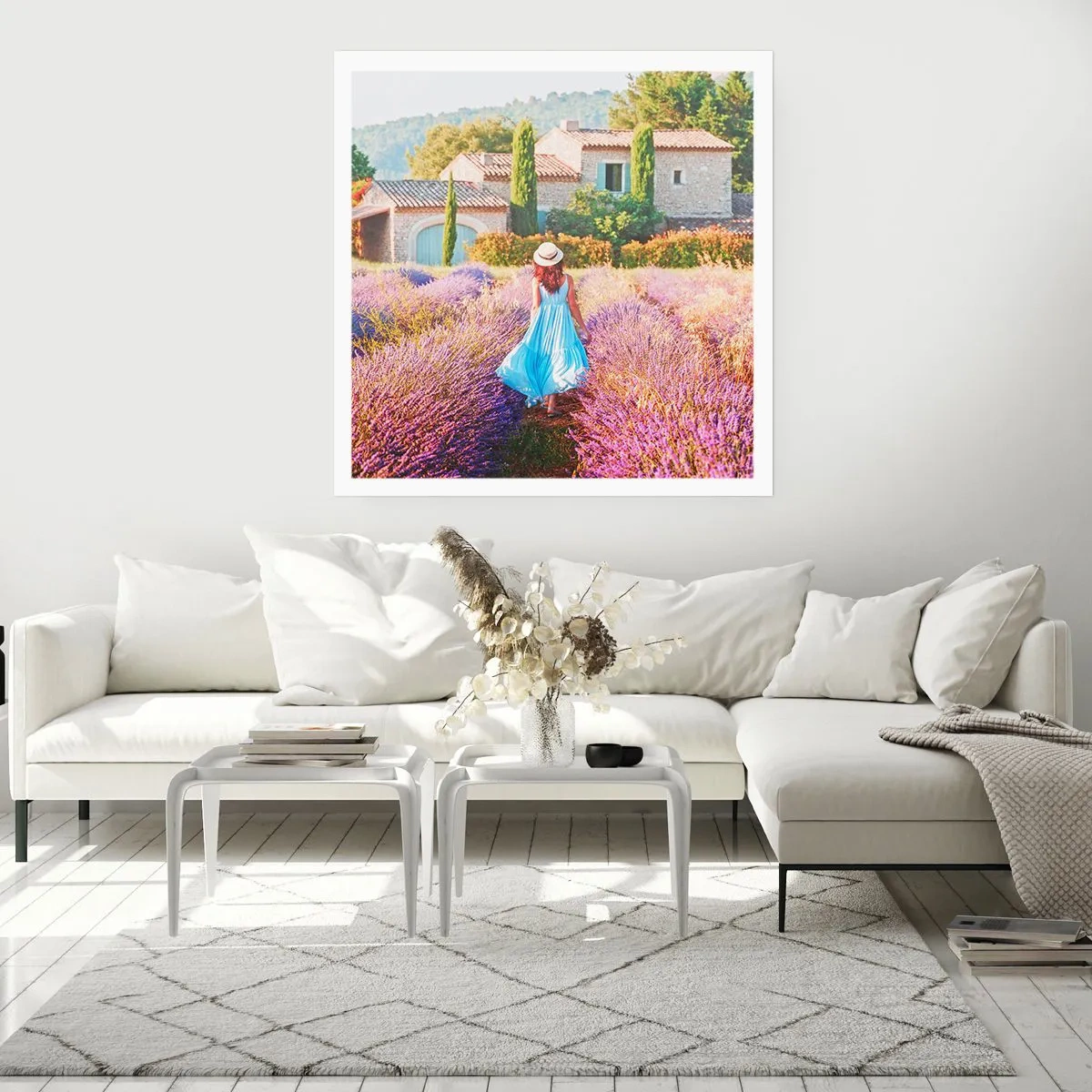 Poster - Lavendel meisje - 50x50 cm
