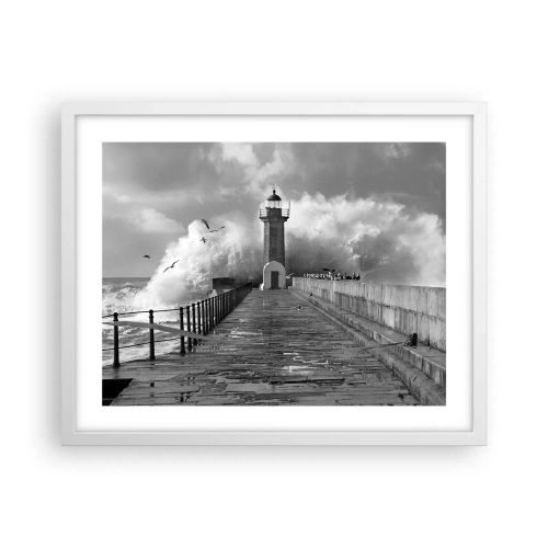 Poster in een witte lijst - Onbevreesd - 50x40 cm