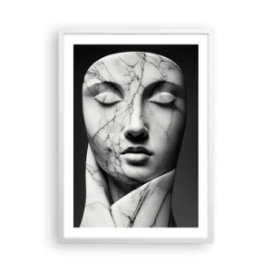 Poster in een witte lijst - Marmeren vormen - 50x70 cm