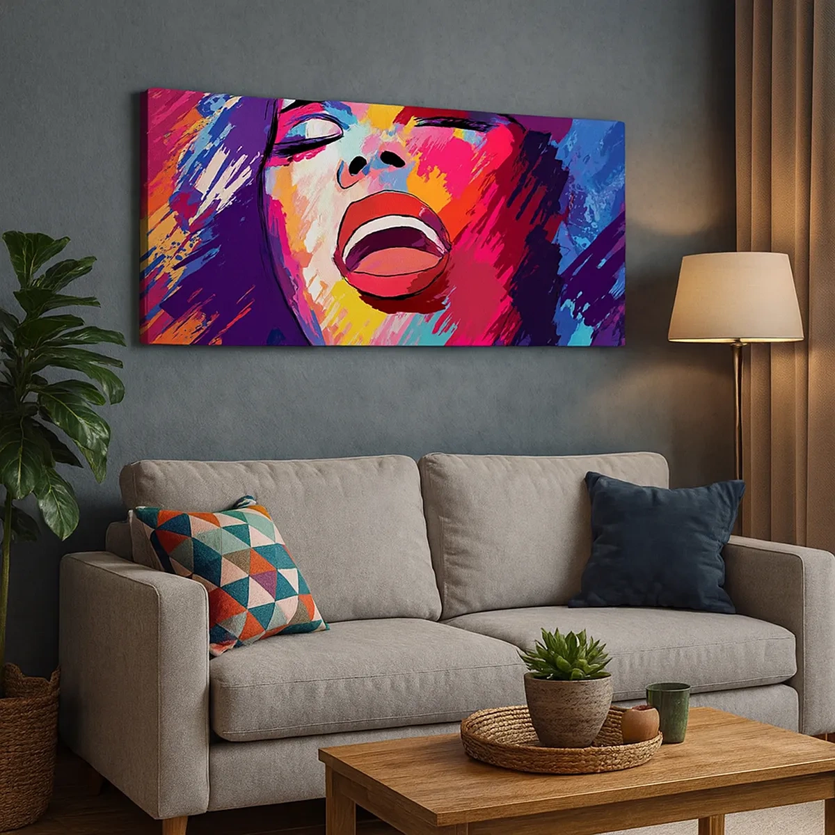 Schilderen op canvas - Zing mijn hele leven - 30x30 cm