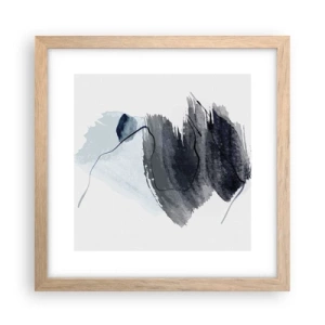 Een poster in een licht eiken lijst - Intensiteit en beweging - 30x30 cm