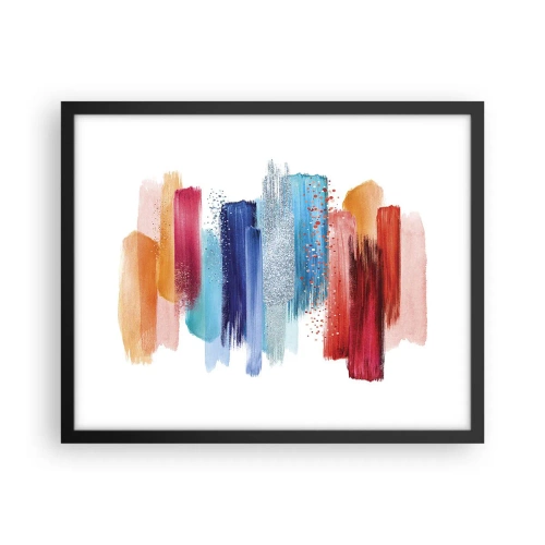 Poster in een zwarte lijst - Omhoog en omlaag - 50x40 cm