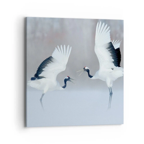 Schilderen op canvas - Dans in de mist - 70x70 cm