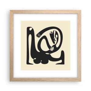 Een poster in een licht eiken lijst - Bijna Picasso - 30x30 cm
