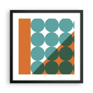 Poster in een zwarte lijst - Omhoog en diagonaal - 40x40 cm