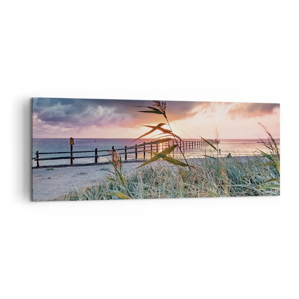Schilderen op canvas - Het gaat niet met de wind mee - 140x50 cm