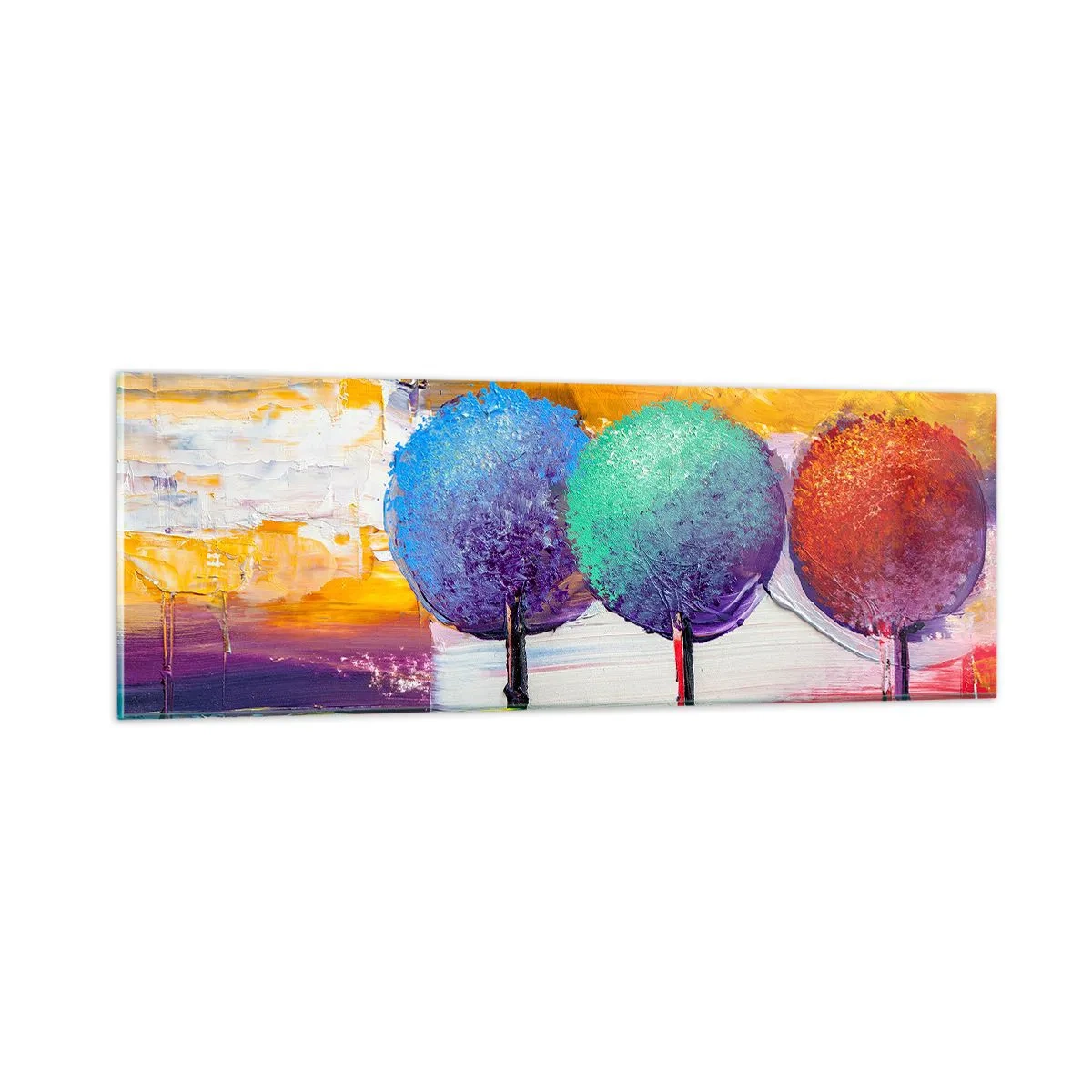 Schilderen op glas - Driemaal is scheepsrecht - 90x30 cm