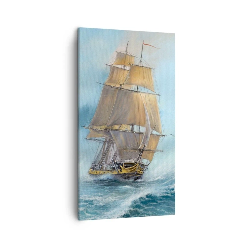 Schilderen op canvas - Haasten over de golven - 45x80 cm