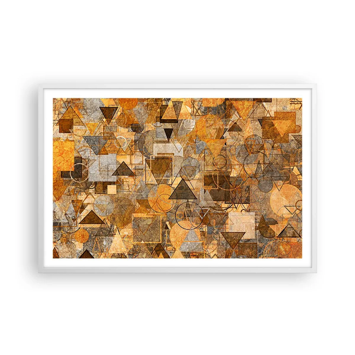 Poster in een witte lijst - De wereld in vorm - 91x61 cm