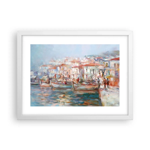 Poster in een witte lijst - Pastel vakantie - 40x30 cm