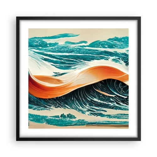 Poster in een zwarte lijst - De droom van elke surfer - 50x50 cm
