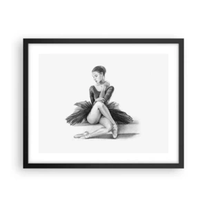 Poster in een zwarte lijst - Betoverd door de dans - 50x40 cm