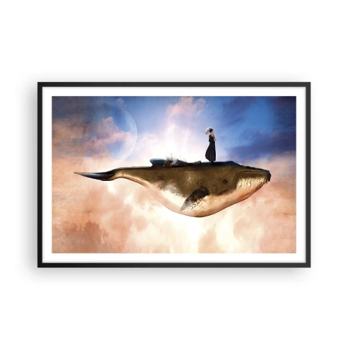 Poster in een zwarte lijst - Een echte reis - 91x61 cm