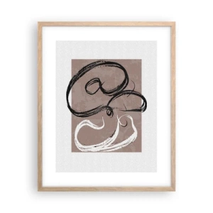 Een poster in een licht eiken lijst - Compositie – de zoektocht naar volheid - 40x50 cm