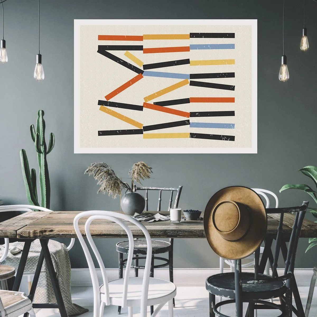 Poster - Compositie op goed niveau - 100x70 cm