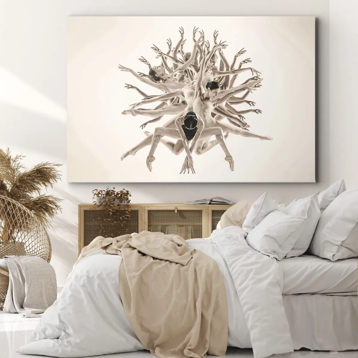 Schilderen op canvas - Bloeiend in dans - 100x70 cm