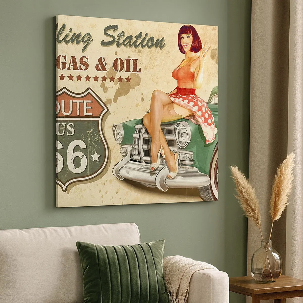 Schilderen op canvas - De grote jaren 40. - 30x30 cm