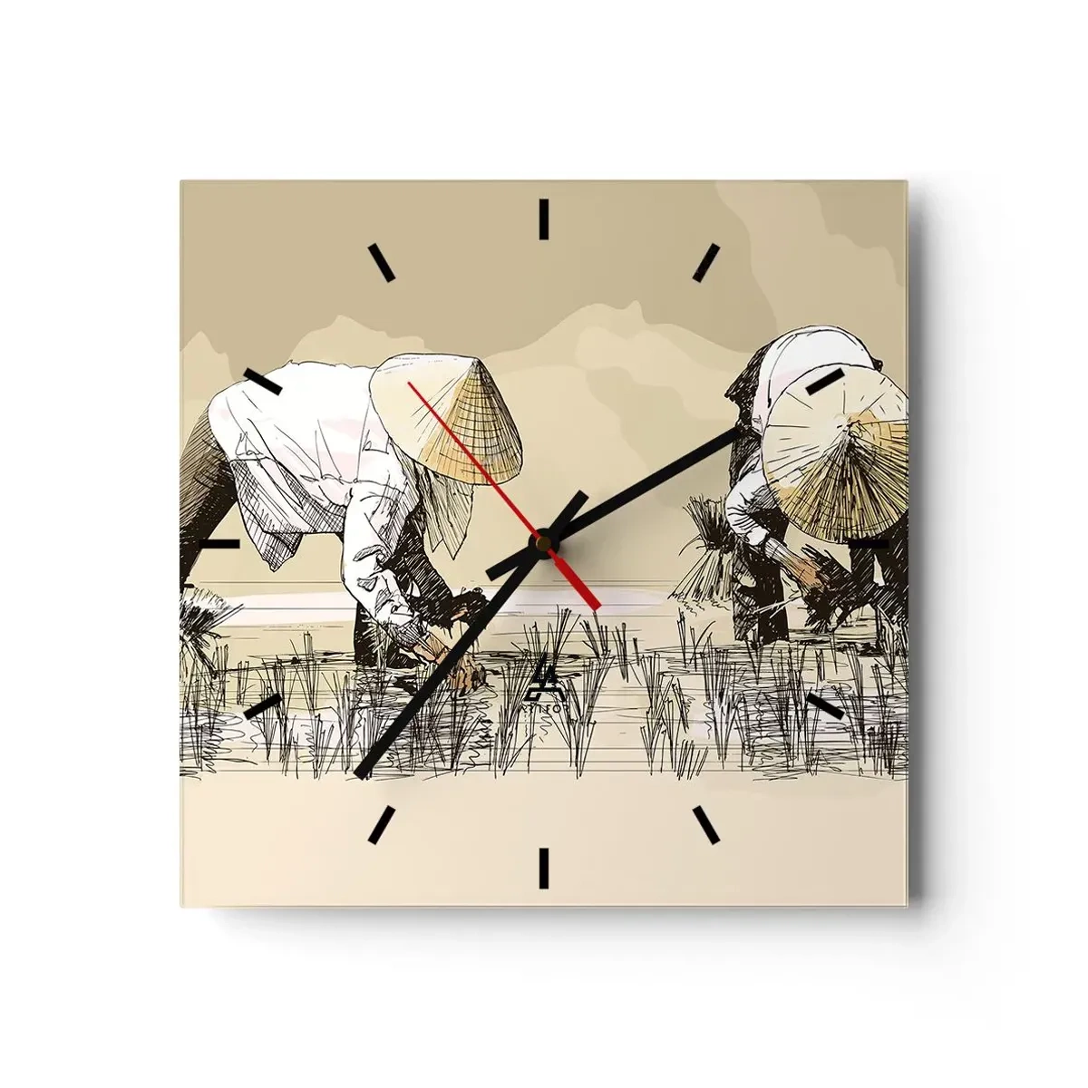 Wandklok - Klok - Succesvolle oogst - 30x30 cm