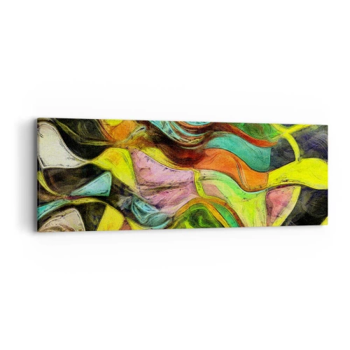 Schilderen op canvas - Beweging is leven - 90x30 cm