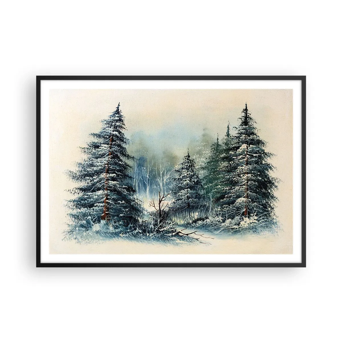 Poster in een zwarte lijst - Klaar voor kerst - 100x70 cm