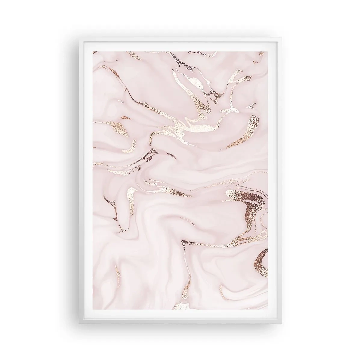 Poster in een witte lijst - In een roze sjaal - 70x100 cm