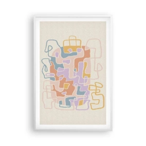 Poster in een witte lijst - Labyrint – een vreugdevol avontuur - 61x91 cm