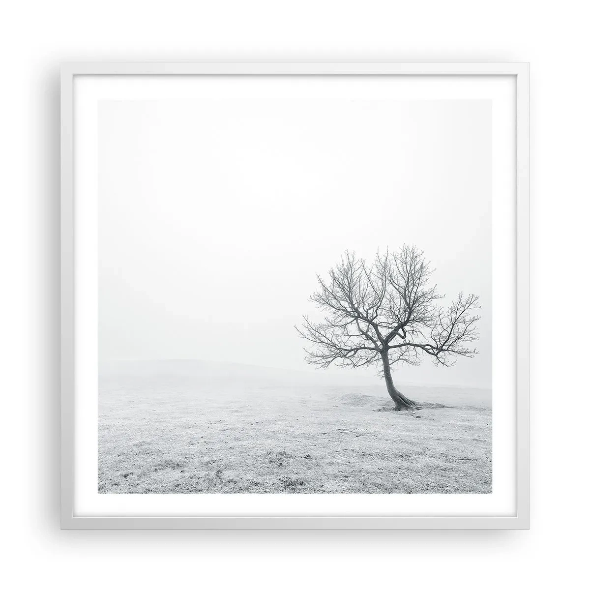 Poster in een witte lijst - Tegen het niets - 60x60 cm