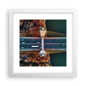 Poster in een witte lijst - BEYOND the waters, beyond the forest - 30x30 cm
