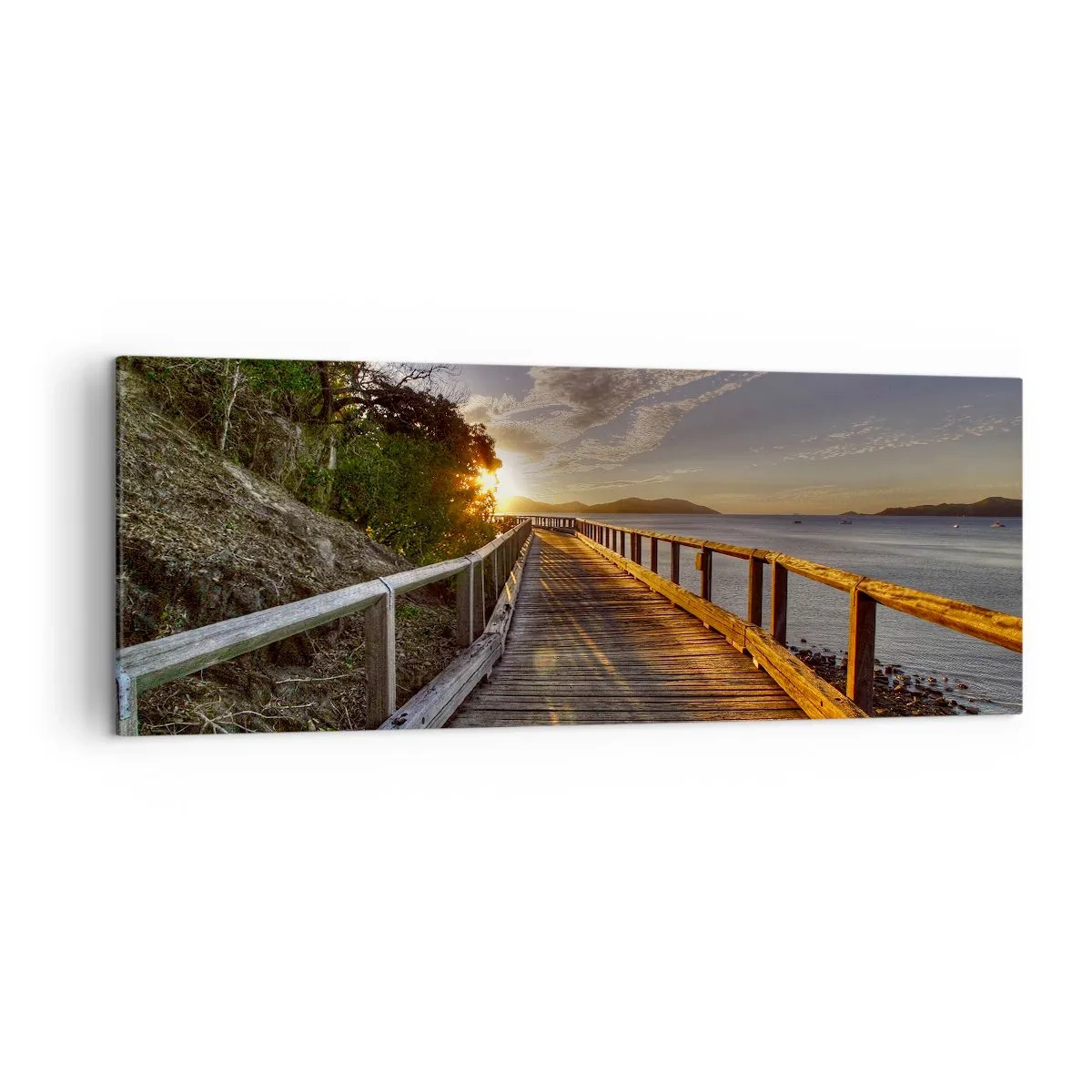 Schilderen op canvas - Ga, blijf naar de zon gaan - 140x50 cm