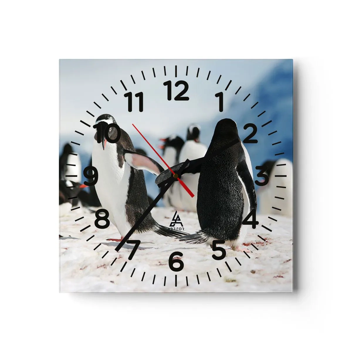 Wandklok - Klok - Dansen in de sneeuw - 30x30 cm