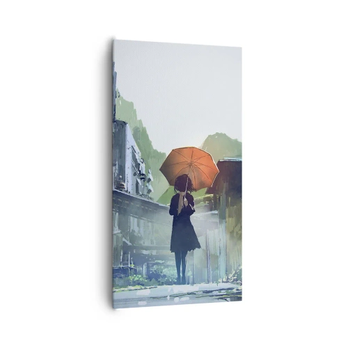 Schilderen op canvas - Verkwikkende regen - 65x120 cm