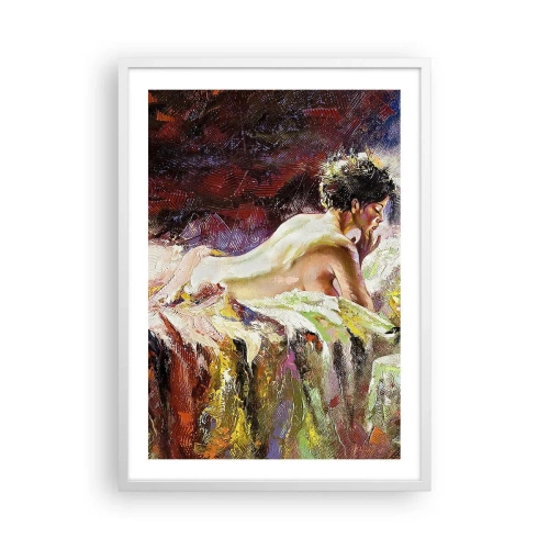 Poster in een witte lijst - Venus in gedachten - 50x70 cm