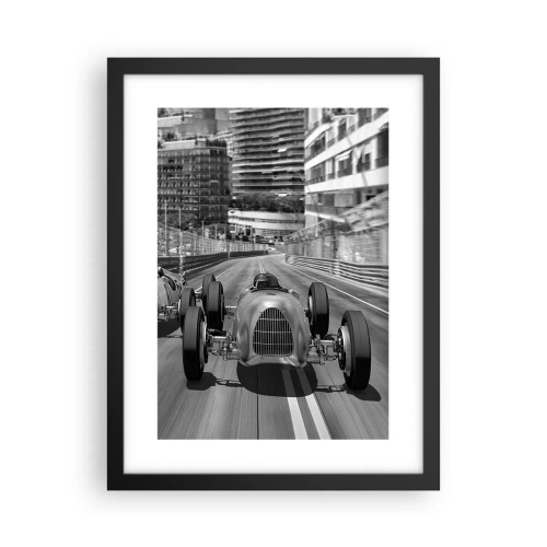 Poster in een zwarte lijst - Lang geleden in Monte Carlo - 30x40 cm