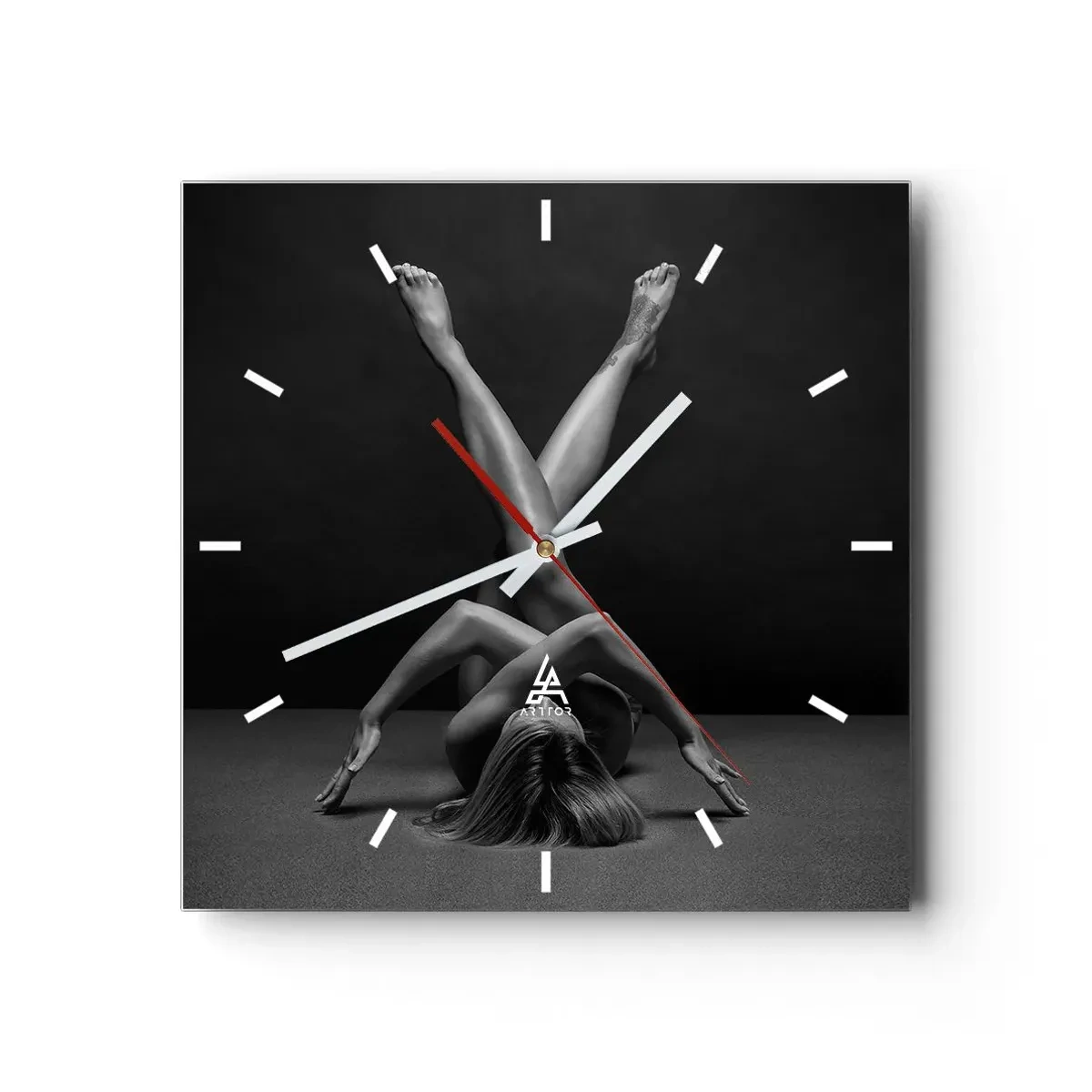 Wandklok - Klok - De geometrie van naaktheid - 40x40 cm
