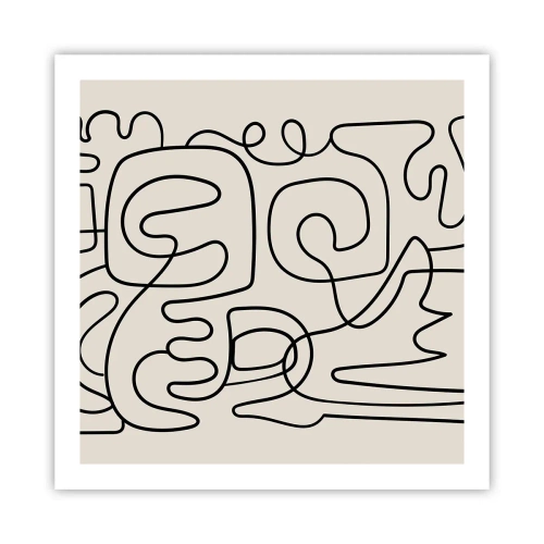 Poster - Volg het pad - 60x60 cm