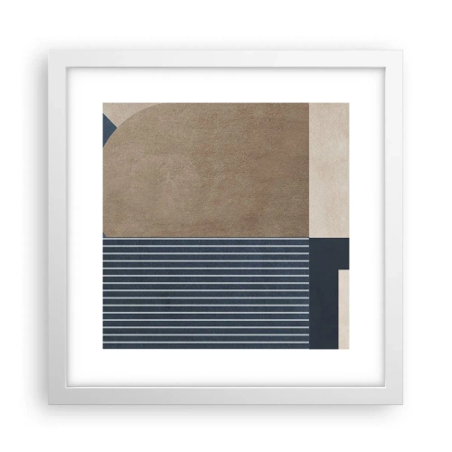 Poster in een witte lijst - Een compositie van eenvoud en rondheid - 30x30 cm