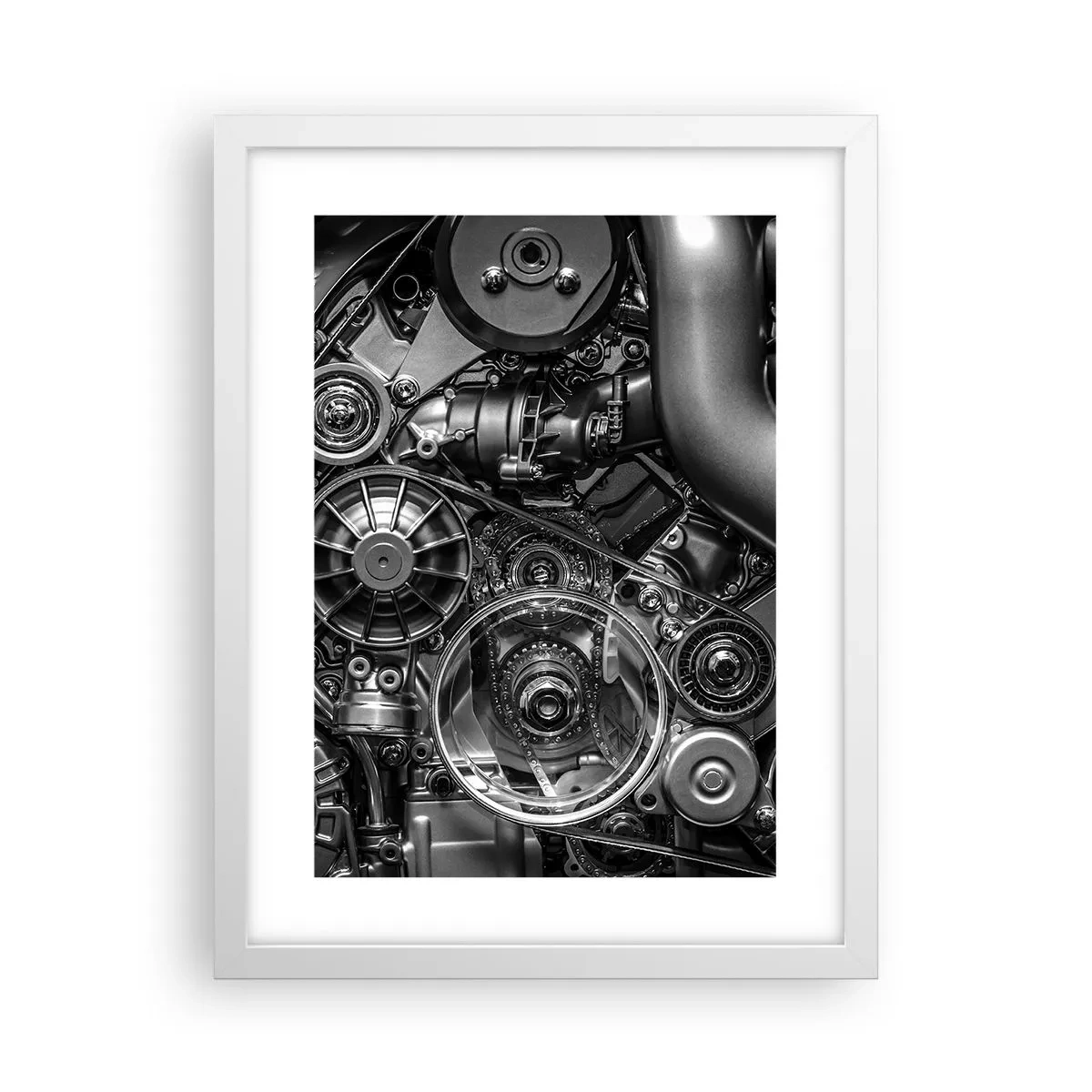 Poster in een witte lijst - De poëzie van mechanica - 30x40 cm