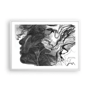 Poster in een witte lijst - Verstrikt in dromen - 70x50 cm