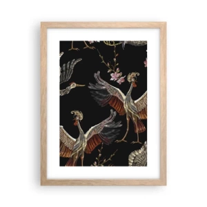 Een poster in een licht eiken lijst - Een sprookjesvogel - 30x40 cm