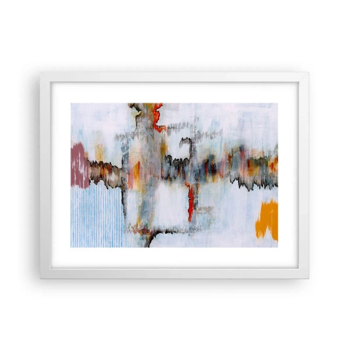 Poster in een witte lijst - Een stok op het water - 40x30 cm