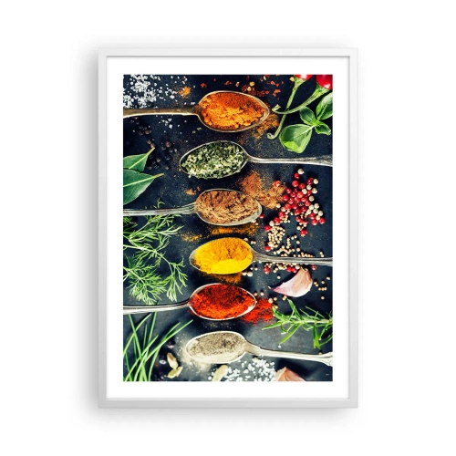 Poster in een witte lijst - Culinaire magie - 50x70 cm