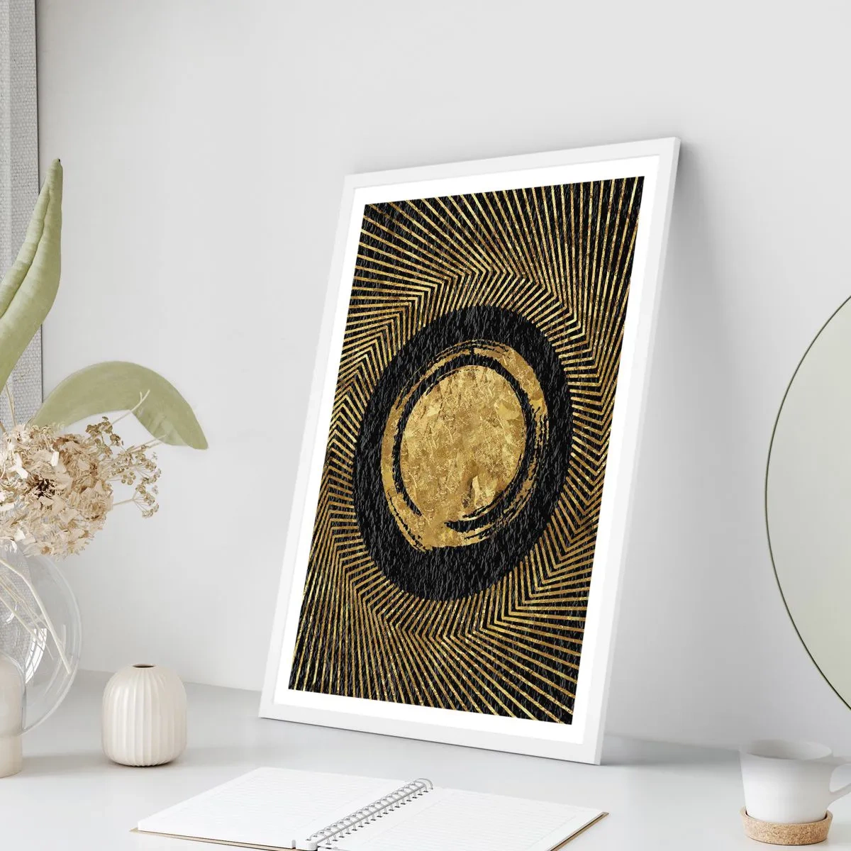 Poster in een witte lijst - Glamour-compositie - 40x50 cm