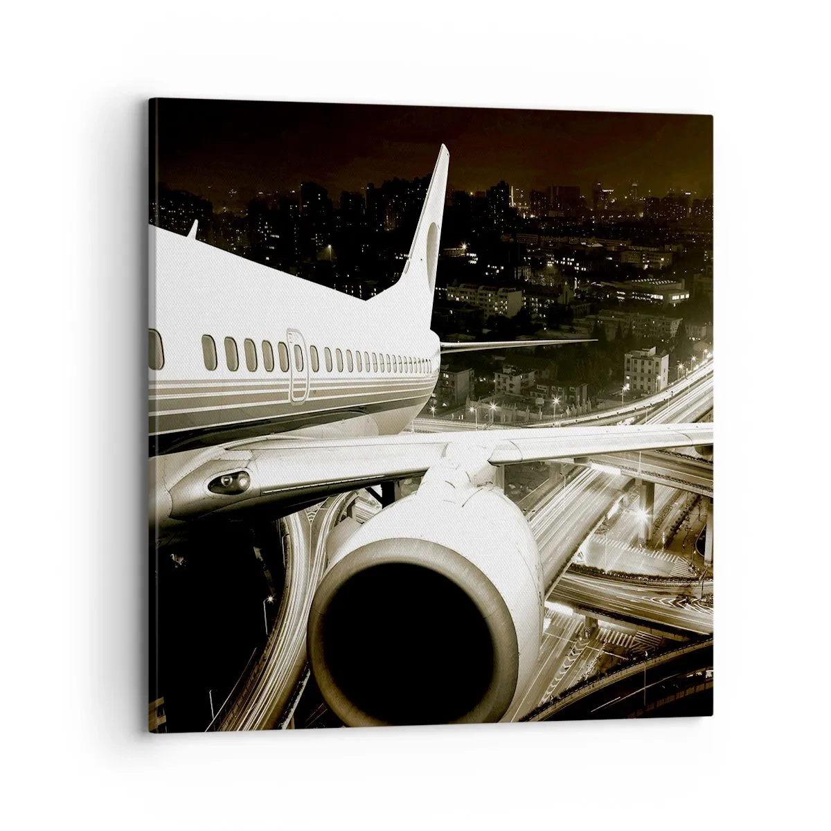 Schilderen op canvas - Vlieg de nacht in - 70x70 cm