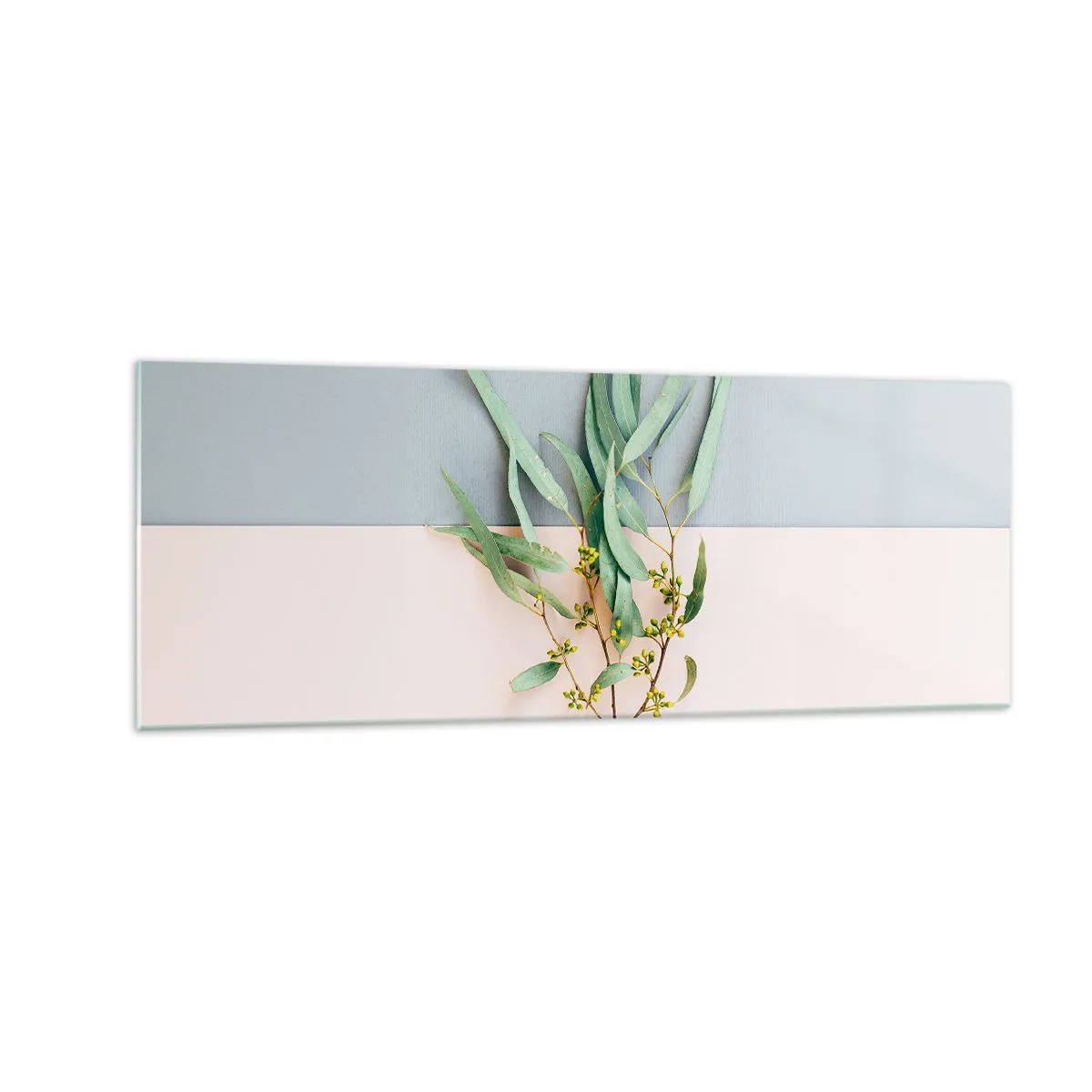 Schilderen op glas - Subtiliteit in pastelkleuren - 140x50 cm