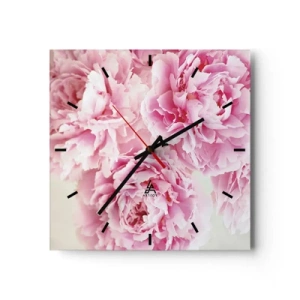 Wandklok - Klok - In roze glamour - 30x30 cm
