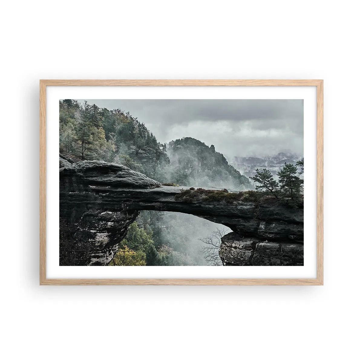 Een poster in een licht eiken lijst - Het avontuur gaat beginnen - 70x50 cm