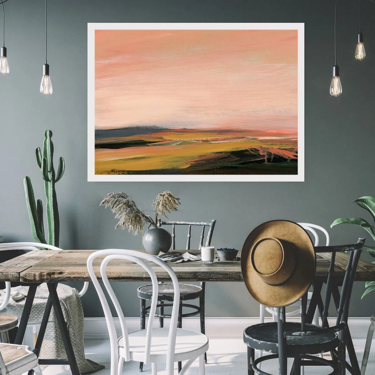 Poster - In roze tinten - 91x61 cm