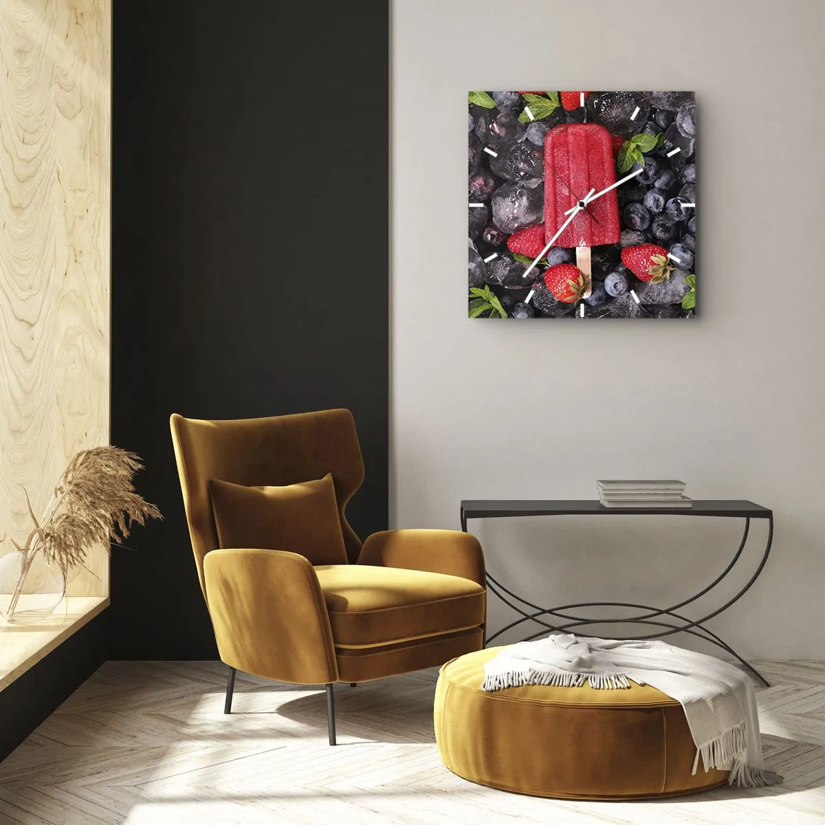 Wandklok - Klok - De smaak van hete zomer - 40x40 cm