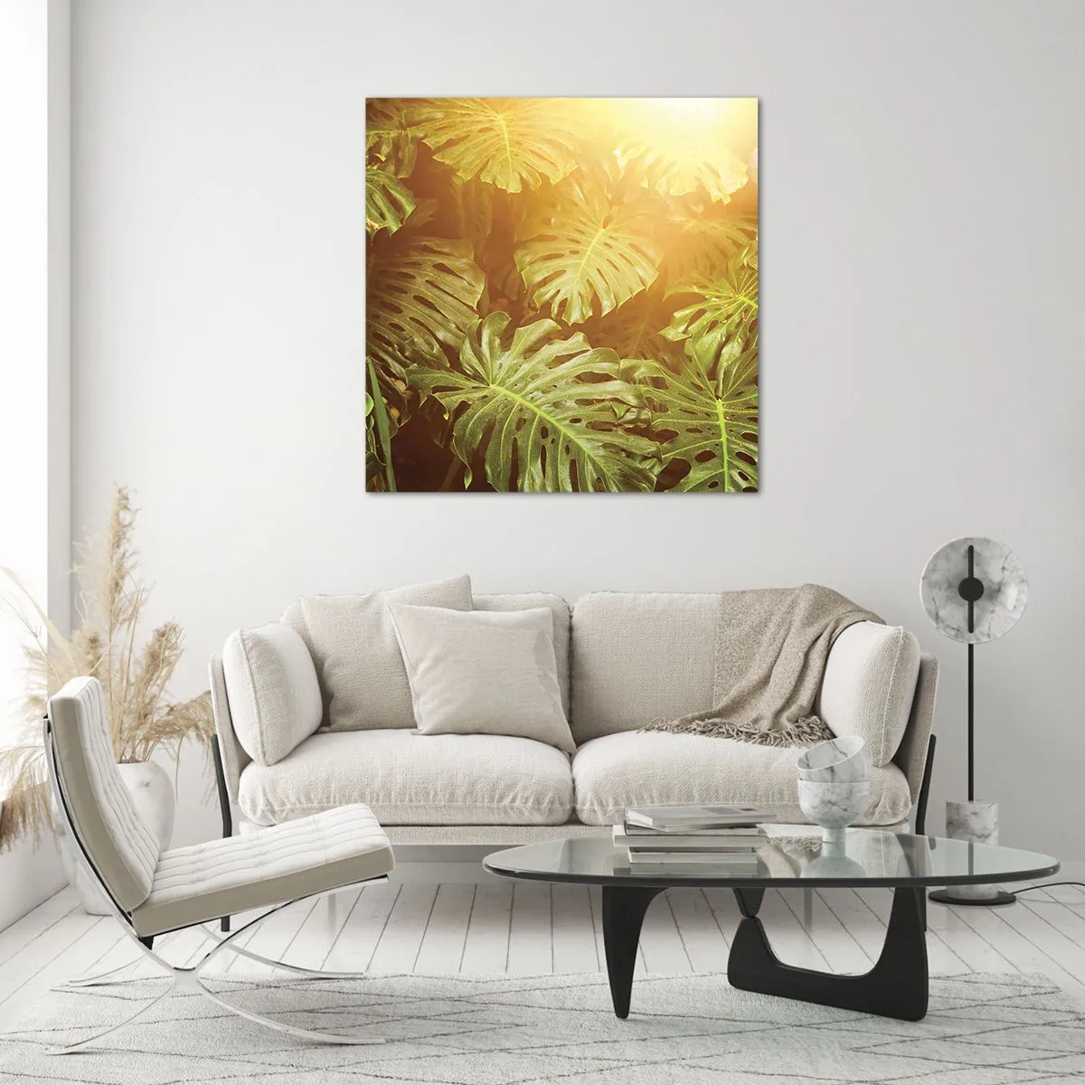 Schilderen op glas - In het groen treden... - 30x30 cm