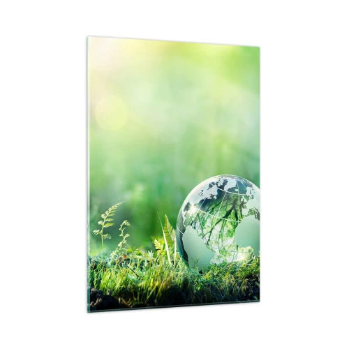 Schilderen op glas - De groene planeet - 50x70 cm